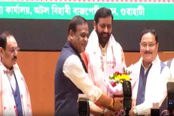 Himanta Biswa Sharma was selected as the CM of Assam for the second term by the BJP Legislature Party, JP Nadda announced in Guwahati today.
