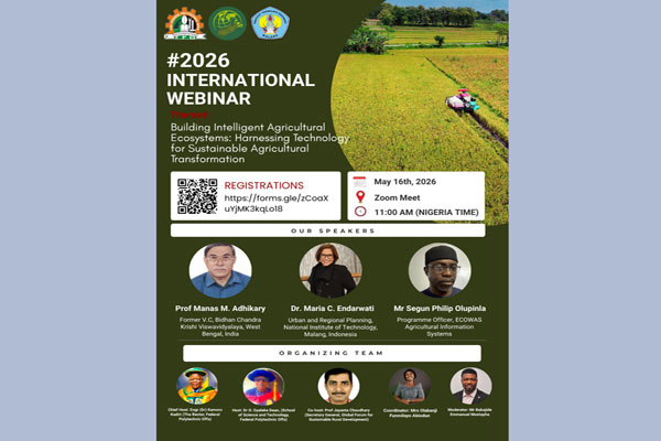 International webinar on sustainable agricultural transformation hosted by GFSRD and Federal Polytechnic Offa with global experts and participants