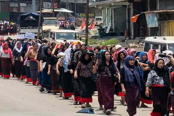 Naga Women's Union held a rally in Manipur demanding immediate release of six Naga men missing since May 13, 2026