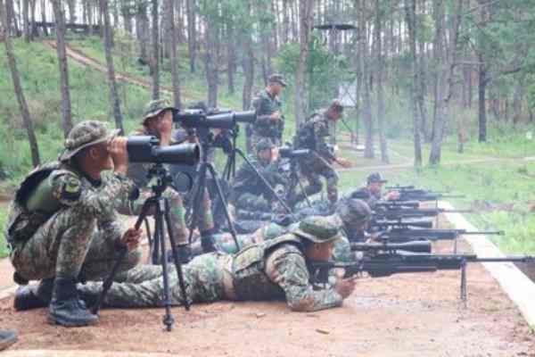 Soldiers from 13 nations participating in Exercise PRAGATI 2026 tactical drills at Umroi in Meghalaya