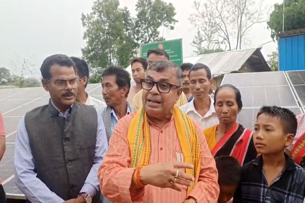 Tripura Power Minister Ratan Lal Nath inaugurated Solar Microgrid project at Tripura remote village