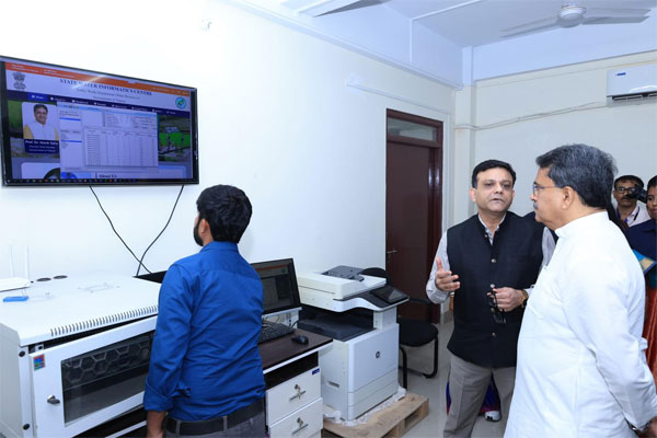 Tripura CM Dr Manik Saha inaugurating State Data Centre in Agartala for flood control and irrigation management