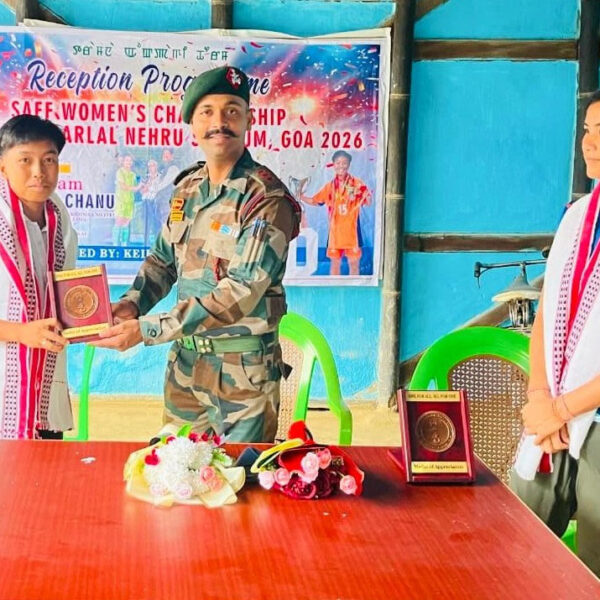 Assam Rifles Felicitates Manipur Football Stars After SAFF 2026 Win