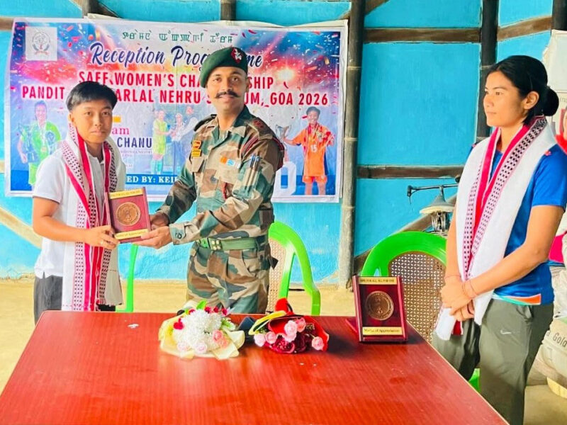 Assam Rifles Felicitates Manipur Football Stars After SAFF 2026 Win