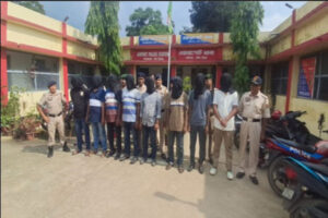Tripura Police held  eight Bangladeshi nationals over suspected illegal entry and movement at the at Maharaja Bir Bikram Airport in Agartala.