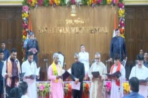 BJP ministers sworn-in during West Bengal cabinet expansion ceremony at Lok Bhavan in Kolkata