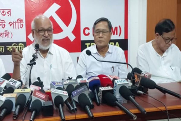 CPIM General Secretary MA Baby spoke about identity politics and party electoral challenges while addressing media in Agartala on June 19, 2026