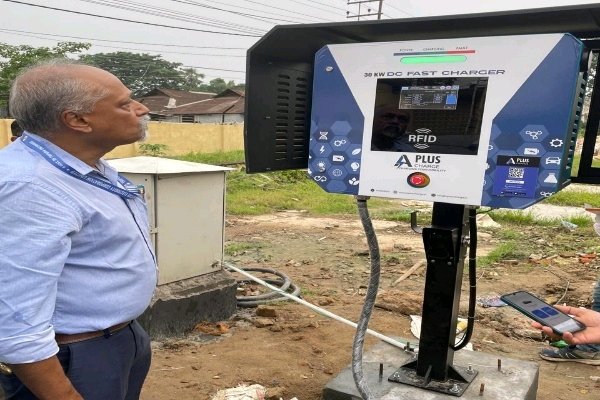 First EV charging station in Tripura opens at Banamalipur Power House Agartala providing electric vehicle users access to digital charging facility