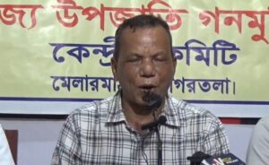 GMP leader Radha Charan Debbarma demanded MGNREGA expansion to address employment crisis among the poor tribal people especially jhum cultivators in Tripura