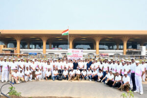 LGBI Airport employees and CISF personnel participated in World Environment Day plantation drive and cleanliness campaign in Guwahati