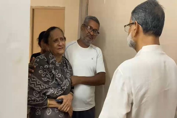 Tripura Congress Chief met Ramnagar Apartment blast victim's family today.