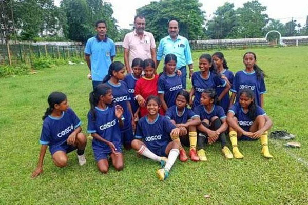 Tripura tea garden girls playing football and pursuing their dreams.