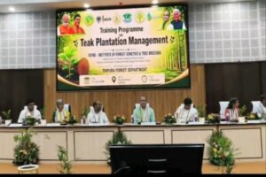 Forest Minister Animesh Debbarma attended scientific teak plantation programme in Tripura to promote agroforestry and rural economic growth