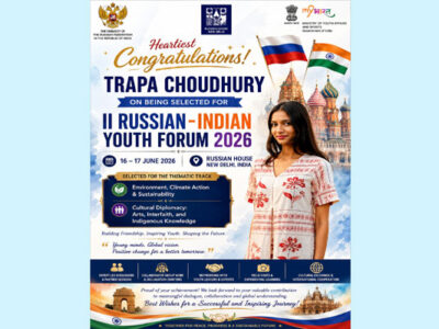 Tripura Student Selected for Russian-Indian Youth Forum 2026