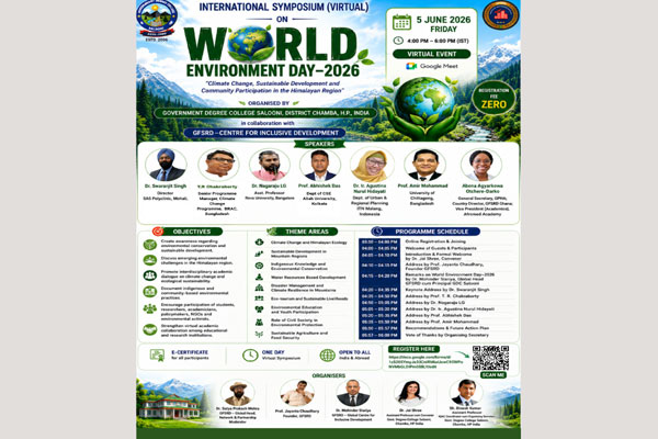Experts suggest collaborative climate action, policy innovation and grassroots engagement at WED-2026 Intl Symposium