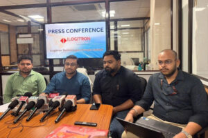 iLogitron Technologies officials addressing a press conference in Agartala on fake recruitment scams targeting job seekers in Tripura