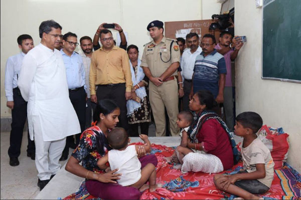 Tripura floods CM Relief camps visit