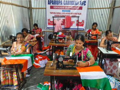 Tripura SHG Didis Turn Har Ghar Tiranga Into a Rural Micro-Enterprise Opportunity