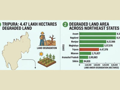 Land Under Degradation in Tripura Crosses 4.47 Lakh Hectares, Northeast Faces Soil Challenge