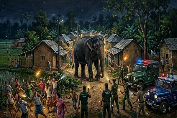 Wild elephant Tripura