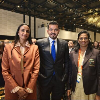 Asian Games Welcome Reception: PT Usha Meets OCA Chief Sheikh Joaan