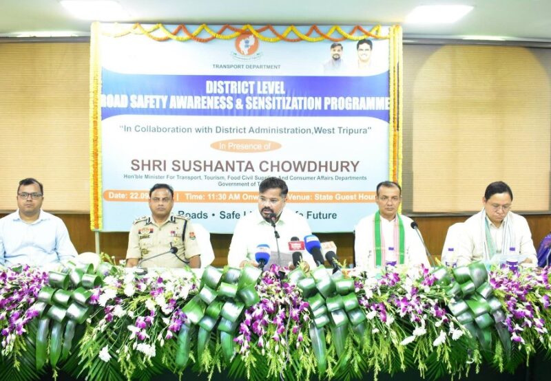 Tripura Minister Road Safety Awareness