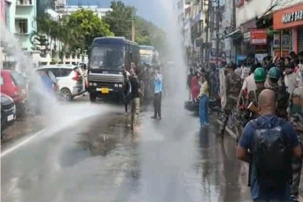 TET-Job protest Police action in Agartala