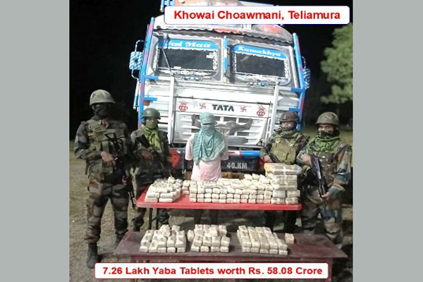 Twin methamphetamine (Yaba) tablet seizures in Tripura