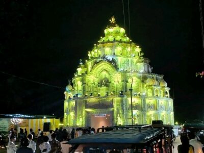 ‘Apanjan Club Unveils Shiva’s Heavenly Abode’ Pandal in Dharmanagar