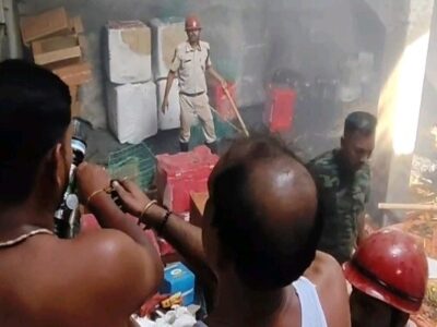 Fire Breaks Out at Dharmanagar Ice Cream Warehouse