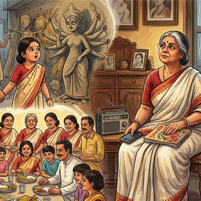 স্মৃতির ক্যানভাসে শৈশবের পুজো ও বদলে যাওয়া উৎসবের সুর