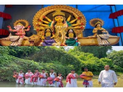 Shantir Bazar Durga Puja Revives Memories of Traditional Rural Life