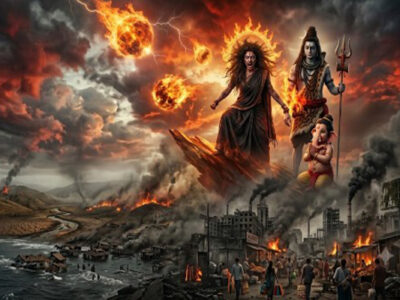 The Silent Wail of Maa Durga: When Prakriti Weeps Amidst Festive Joy
