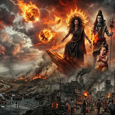 The Silent Wail of Maa Durga: When Prakriti Weeps Amidst Festive Joy